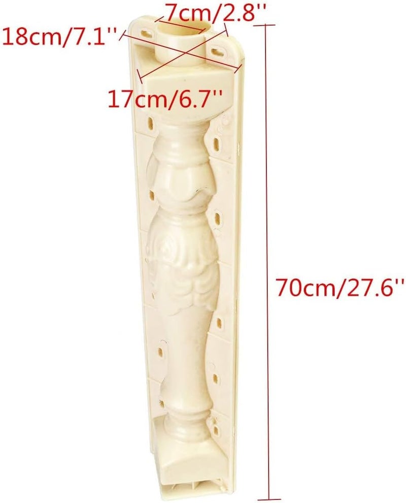 EAIVENY Prefabricated ABS Balcony Mold,Concrete Balustrade Mold Concrete Formwork for Outdoor Construction, DIY Home Improvement, Easy Installation and Reusable Design (Style 17) - Image 2